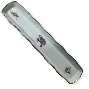 Leclair Limoges Floral Trinket Tray